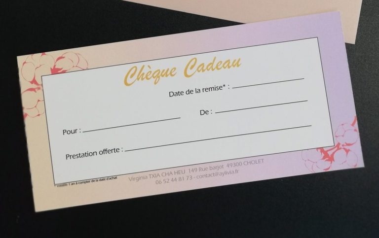 Offrez un moment de bien-être à Cholet avec un chèque cadeau : portage bébé, soins pour maman, ateliers et accompagnements personnalisés.